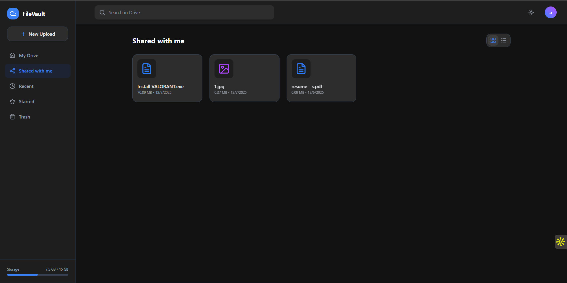 FileVault - Secure File Sharing Platform